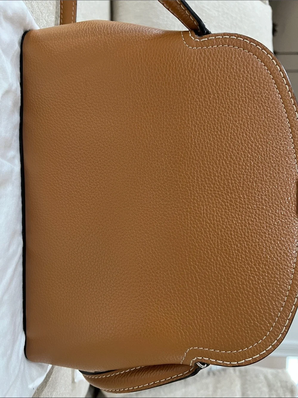 Toteme T-Lock Leather Shoulder Bag with Silver Hardware